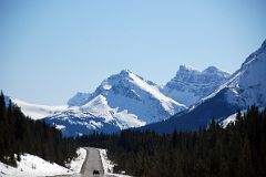 08 Crowfoot Glacier, Mount Jimmy Simpson From Icefields Parkway